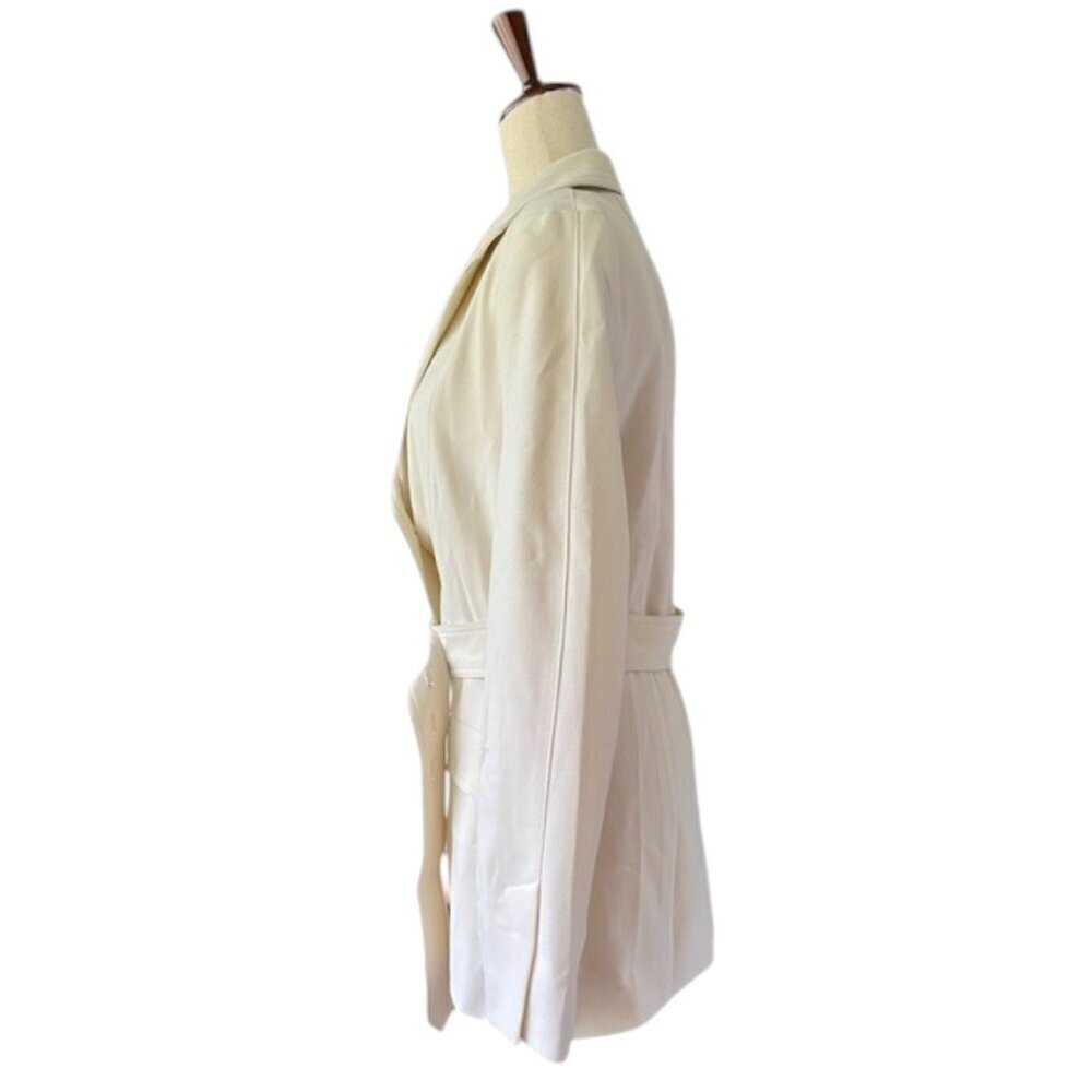 ZARA SRPLS Collection Women Blazer Jacket Belted Off White Bloggers Fav Med NWT - Picture 10 of 16